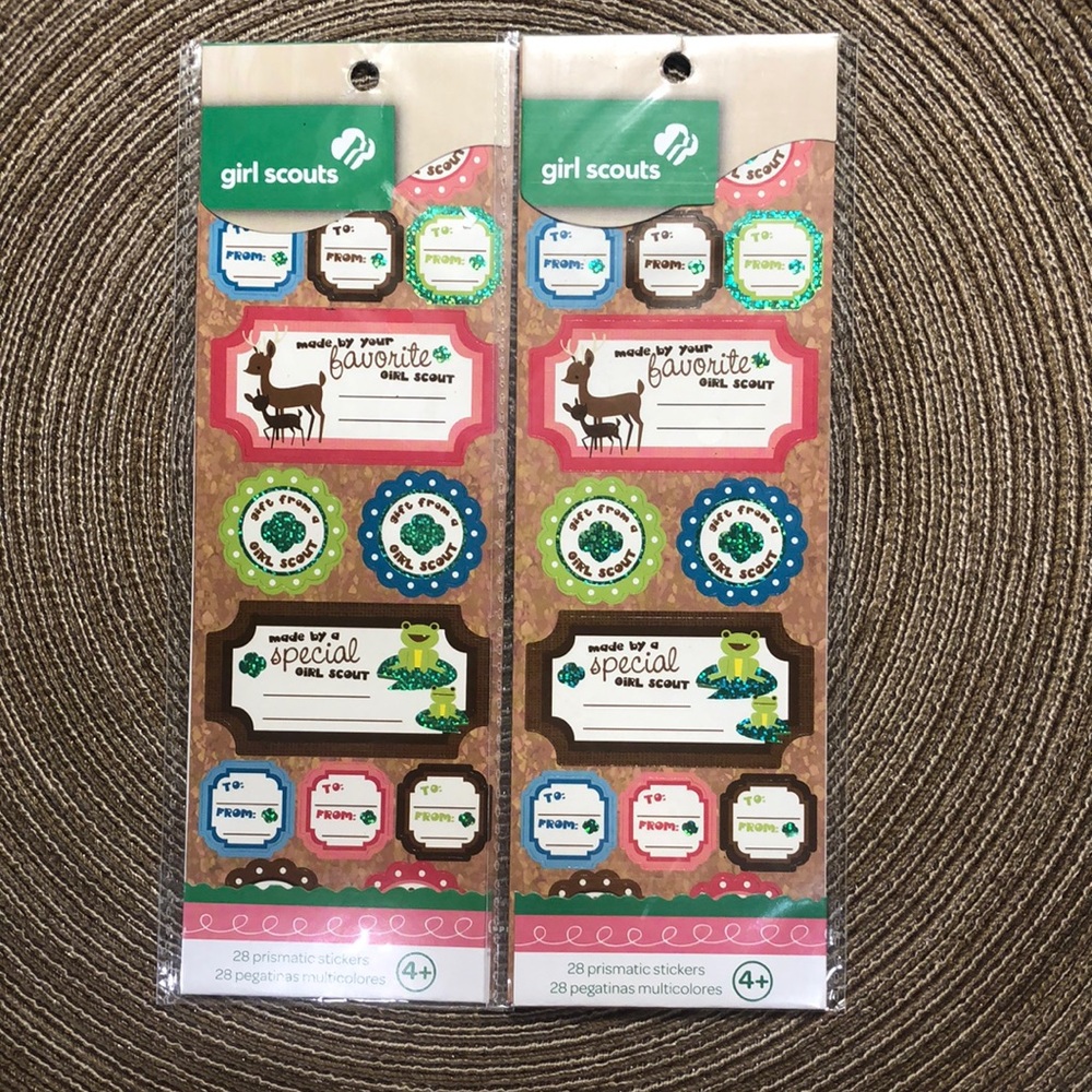 2 Girl Scouts Prismatic Stickers